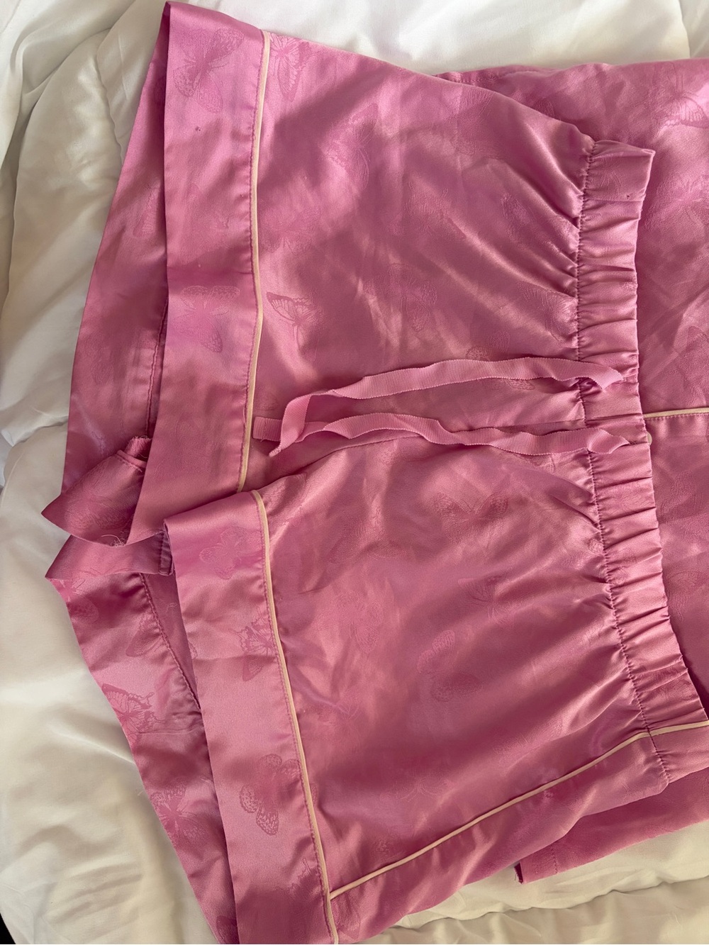 Victoria's Secret Pink Short-Sleeve Satin Pajama Set - Picture 2 of 4